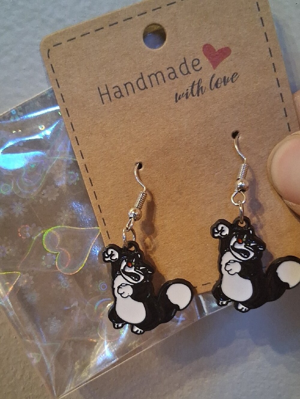 $8 Each Or Bundle 5/$20 Handmade Cinderellas Angry Cat Inspired Earrings